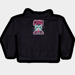 Cats: Because people suck Kids Hoodie